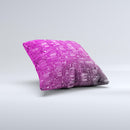 Hot Pink Mercury ink-Fuzed Decorative Throw Pillow