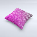 Hot Pink Mercury ink-Fuzed Decorative Throw Pillow