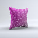 Hot Pink Mercury ink-Fuzed Decorative Throw Pillow