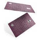 Hot Pink Micro Hearts Over Burgundy Script - Premium Protective Decal Skin-Kit for the Apple Credit Card