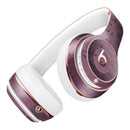 Hot Pink Micro Hearts Over Burgundy Script Full-Body Skin Kit for the Beats by Dre Solo 3 Wireless Headphones