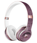 Hot Pink Micro Hearts Over Burgundy Script Full-Body Skin Kit for the Beats by Dre Solo 3 Wireless Headphones