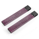 Hot Pink Micro Hearts Over Burgundy Script - Premium Decal Protective Skin-Wrap Sticker compatible with the Juul Labs vaping device