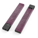 Hot Pink Micro Hearts Over Burgundy Script - Premium Decal Protective Skin-Wrap Sticker compatible with the Juul Labs vaping device