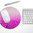 Hot Pink & Silver Glimmer Fade// WaterProof Rubber Foam Backed Anti-Slip Mouse Pad for Home Work Office or Gaming Computer Desk
