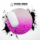 Hot Pink & Silver Glimmer Fade// WaterProof Rubber Foam Backed Anti-Slip Mouse Pad for Home Work Office or Gaming Computer Desk