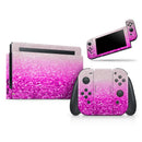 Hot Pink & Silver Glimmer Fade // Skin Decal Wrap Kit for Nintendo Switch Console & Dock, Joy-Cons, Pro Controller, Lite, 3DS XL, 2DS XL, DSi, or Wii - Vinyl Skin Wrap for Nintendo Switch 2, OLED, Lite, Pro Controller, Wii & Classic Handhelds