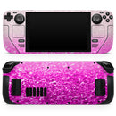 Hot Pink & Silver Glimmer Fade // Vinyl Skin Wrap for Steam Deck OLED & Steam Deck (LCD) — Soft Matte or Ultra Gloss