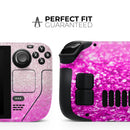 Hot Pink & Silver Glimmer Fade // Vinyl Skin Wrap for Steam Deck OLED & Steam Deck (LCD) — Soft Matte or Ultra Gloss