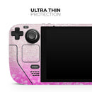 Hot Pink & Silver Glimmer Fade // Vinyl Skin Wrap for Steam Deck OLED & Steam Deck (LCD) — Soft Matte or Ultra Gloss