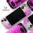 Hot Pink & Silver Glimmer Fade // Vinyl Skin Wrap for Steam Deck OLED & Steam Deck (LCD) — Soft Matte or Ultra Gloss