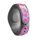 Hot Pink Striped Cheetah Print - Decal Skin Wrap Kit for the Disney Magic Band