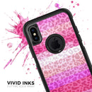 Hot Pink Striped Cheetah Print - Skin Kit for the iPhone OtterBox Cases