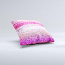 Hot Pink Striped Cheetah Print Ink-Fuzed Decorative Throw Pillow