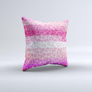 Hot Pink Striped Cheetah Print Ink-Fuzed Decorative Throw Pillow