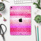 Hot Pink Striped Cheetah Print - Full Body Skin Decal for the Apple iPad Pro 12.9", 11", 10.5", 9.7", Air or Mini (All Models Available)