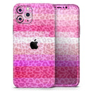 Hot Pink Striped Cheetah Print  - Protective Skin Wrap & Decal – Compatible with iPhone SE to iPhone 17 Pro Max (All Models)