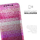 Hot Pink Striped Cheetah Print  - Protective Skin Wrap & Decal – Compatible with iPhone SE to iPhone 17 Pro Max (All Models)