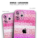 Hot Pink Striped Cheetah Print  - Protective Skin Wrap & Decal – Compatible with iPhone SE to iPhone 17 Pro Max (All Models)