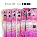 Hot Pink Striped Cheetah Print  - Protective Skin Wrap & Decal – Compatible with iPhone SE to iPhone 17 Pro Max (All Models)