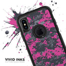 Hot Pink and Gray Digital Camouflage - Skin Kit for the iPhone OtterBox Cases