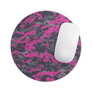 Hot Pink and Gray Digital Camouflage// WaterProof Rubber Foam Backed Anti-Slip Mouse Pad for Home Work Office or Gaming Computer Desk