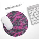 Hot Pink and Gray Digital Camouflage// WaterProof Rubber Foam Backed Anti-Slip Mouse Pad for Home Work Office or Gaming Computer Desk