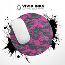Hot Pink and Gray Digital Camouflage// WaterProof Rubber Foam Backed Anti-Slip Mouse Pad for Home Work Office or Gaming Computer Desk
