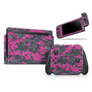 Hot Pink and Gray Digital Camouflage // Skin Decal Wrap Kit for Nintendo Switch Console & Dock, Joy-Cons, Pro Controller, Lite, 3DS XL, 2DS XL, DSi, or Wii - Vinyl Skin Wrap for Nintendo Switch 2, OLED, Lite, Pro Controller, Wii & Classic Handhelds