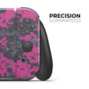 Hot Pink and Gray Digital Camouflage // Skin Decal Wrap Kit for Nintendo Switch Console & Dock, Joy-Cons, Pro Controller, Lite, 3DS XL, 2DS XL, DSi, or Wii - Vinyl Skin Wrap for Nintendo Switch 2, OLED, Lite, Pro Controller, Wii & Classic Handhelds