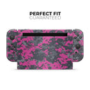 Hot Pink and Gray Digital Camouflage // Skin Decal Wrap Kit for Nintendo Switch Console & Dock, Joy-Cons, Pro Controller, Lite, 3DS XL, 2DS XL, DSi, or Wii - Vinyl Skin Wrap for Nintendo Switch 2, OLED, Lite, Pro Controller, Wii & Classic Handhelds