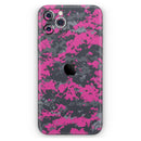 Hot Pink and Gray Digital Camouflage  - Protective Skin Wrap & Decal – Compatible with iPhone SE to iPhone 17 Pro Max (All Models)
