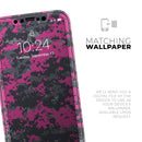 Hot Pink and Gray Digital Camouflage  - Protective Skin Wrap & Decal – Compatible with iPhone SE to iPhone 17 Pro Max (All Models)