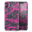 Hot Pink and Gray Digital Camouflage  - Protective Skin Wrap & Decal – Compatible with iPhone SE to iPhone 17 Pro Max (All Models)