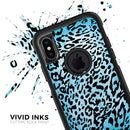 Hot Teal Cheetah Animal Print - Skin Kit for the iPhone OtterBox Cases