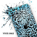 Hot Teal Cheetah Animal Print  - Protective Skin Wrap & Decal – Compatible with iPhone SE to iPhone 17 Pro Max (All Models)