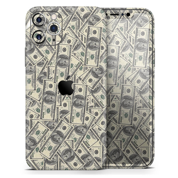 Hundred Dollar Bill - Skin-Kit compatible with the Apple iPhone 13, 13 Pro Max, 13 Mini, 13 Pro, iPhone 12, iPhone 11 (All iPhones Available)