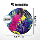 Hype Flourescent Summer Pineapple Pattern// WaterProof Rubber Foam Backed Anti-Slip Mouse Pad for Home Work Office or Gaming Computer Desk
