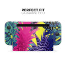 Hype Flourescent Summer Pineapple Pattern // Skin Decal Wrap Kit for Nintendo Switch Console & Dock, Joy-Cons, Pro Controller, Lite, 3DS XL, 2DS XL, DSi, or Wii - Vinyl Skin Wrap for Nintendo Switch 2, OLED, Lite, Pro Controller, Wii & Classic Handhelds