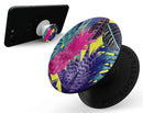 Hype Flourescent Summer Pineapple Pattern - Skin Kit for PopSockets and other Smartphone Extendable Grips & Stands