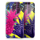 Hype Flourescent Summer Pineapple Pattern  - Protective Skin Wrap & Decal – Compatible with iPhone SE to iPhone 17 Pro Max (All Models)