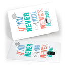 If You Never Try You Never Know - Premium Protective Decal Skin-Kit for the Apple Credit Card