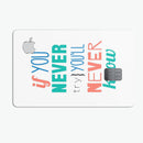 If You Never Try You Never Know - Premium Protective Decal Skin-Kit for the Apple Credit Card