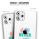 If You Never Try You Never Know  - Protective Skin Wrap & Decal – Compatible with iPhone SE to iPhone 17 Pro Max (All Models)