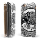 Indian Mandala Elephant iPhone 6/6s or 6/6s Plus 2-Piece Hybrid INK-Fuzed Case