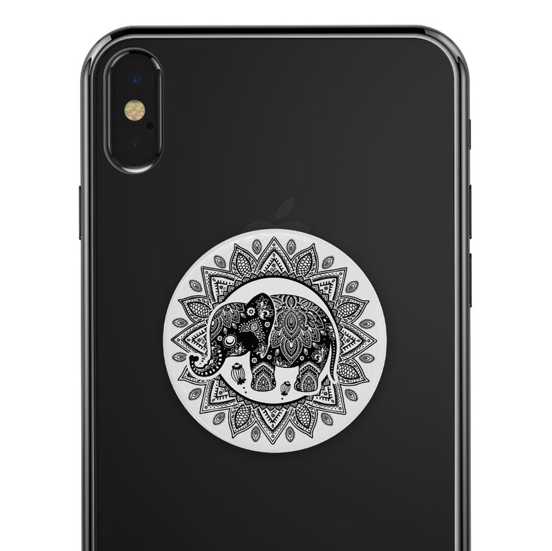 Indian Mandala Elephant - Skin Kit for PopSockets and other Smartphone Extendable Grips & Stands