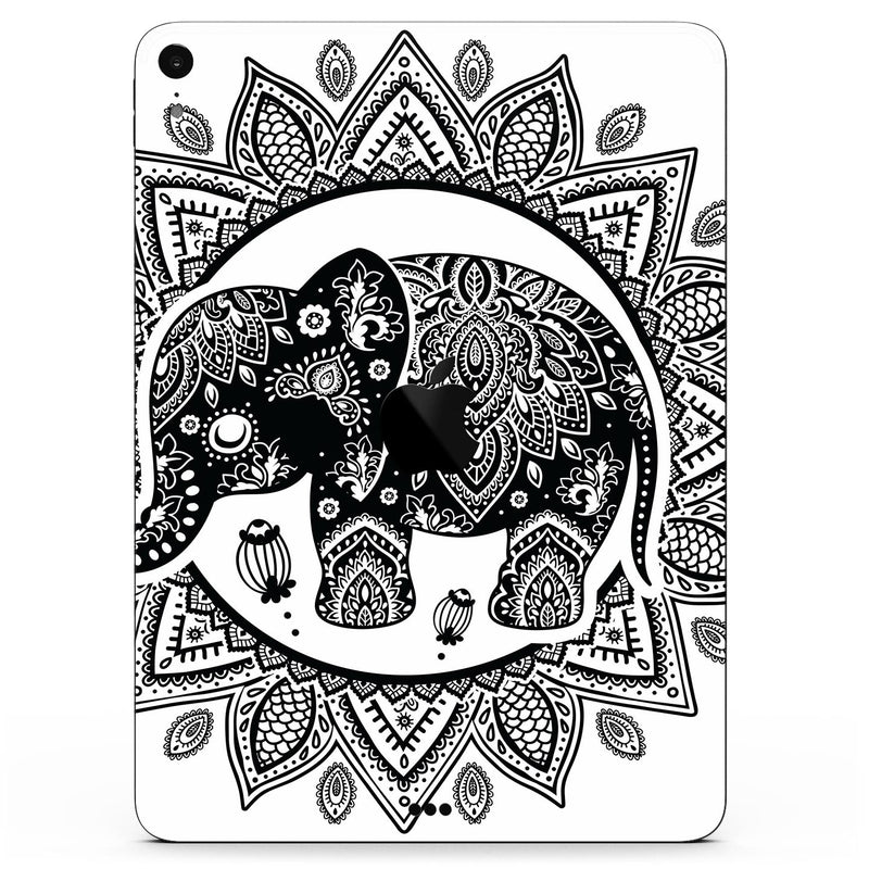 Indian Mandala Elephant - Full Body Skin Decal for the Apple iPad Pro 12.9", 11", 10.5", 9.7", Air or Mini (All Models Available)