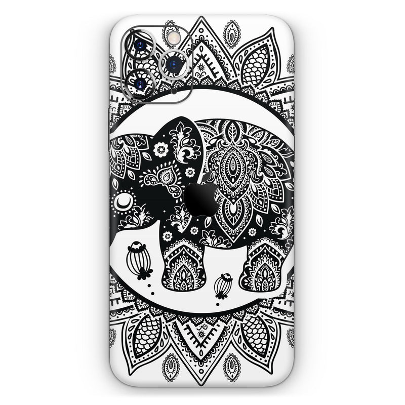 Indian Mandala Elephant - Skin-Kit compatible with the Apple iPhone 13, 13 Pro Max, 13 Mini, 13 Pro, iPhone 12, iPhone 11 (All iPhones Available)