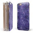 Indigo Watercolor Cross Hatch iPhone 6/6s or 6/6s Plus 2-Piece Hybrid INK-Fuzed Case