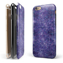 Indigo Watercolor Cross Hatch iPhone 6/6s or 6/6s Plus 2-Piece Hybrid INK-Fuzed Case